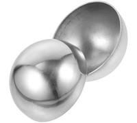 Balacoo 2pcs Gazing Ball Stainless Steel Half Ball with Polished Mirror Finish Unique Effect Sturdy Construction Stylish Silver Hemisphere for Coffee Shops Decoration