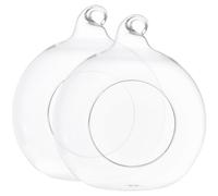Balacoo 2pcs Glass Small Pets Cooling Hiding Nest House for Hamsters and Chinchillas with Decorative Design Suitable for Home and School Use