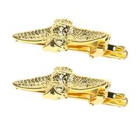 Balacoo 2pcs Gold Tie Clips for Men Business Tie Bar Pins Zinc Alloy Necktie Accessories Elegant Design Preventing Slipping for Weddings and Formal Events