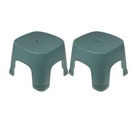 Balacoo 2pcs Green PVC Step Stool with Smooth Surface and Easy to Move Design, Bathroom Footstool Suitable for Bedroom and Living Room Use, Practical Toilet Stepping Stool