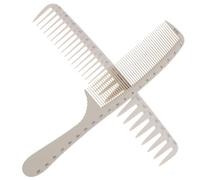 Balacoo 2pcs Hair Cutting Combs with Scale for Hair Dying and Barber Shops, White Abs Material, Anti-static and Heat-resistant, Thin and Light Styling Tools with Wide and Thin Comb Teeth