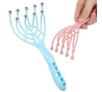 Balacoo 2pcs Head Massage Tools with 9 Claws and Nine Rolling Balls, Handheld Neck Roller for Full-Body Relaxation and Comb Hair, Plastic and Steel Ball Material, for Spa and Office Use