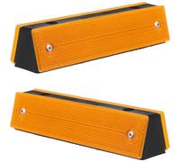 Balacoo 2pcs High Reflectivity Road Reflective Markers Rectangular Driveway Reflectors for Highway Safety Easy Installation Road Delineators for Enhanced Night Visibility