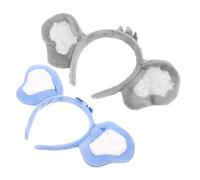 Balacoo 2pcs Koala Headbands Soft Fabric Cute Animal Ear Hairbands for Adults Comfortable Lightweight Koala Accessories for Jungle Party Cosplay Costume