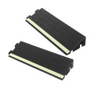 Balacoo 2Pcs Lightweight Wheelchair Ramp for Doorways with Fluorescent Strips Plastic Scooter Loading Ramps Smooth Slope for Steps and Thresholds Portable