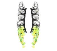 Balacoo 2pcs Luminous Yellow False Eyelashes Fiber Lash Clusters DIY Eyelash Extensions Safe and Portable for Occasion Natural Gorgeous Look