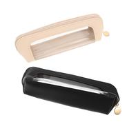 Balacoo 2pcs Makeup Brush Travel Case Pouch, Pu Cosmetic Bag with Large Capacity, Portable Makeup Carrying Organizer for Women, Suitable for Home and Travel Storage