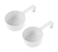 Balacoo 2pcs Metal Scoop Metal Tablespoon Scoop Iron Material with Space Saving Wall Hanging Universal Compatibility for Dog Food Pet Food Laundry Cooking