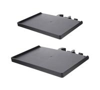 Balacoo 2pcs Microphone Support Trays Clip-on Holder with Wear-resistant Plastic and Stainless Steel, Multifunctional Storage for Mic Stands, for Broadcasting and Music Setup