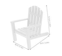 Balacoo 2Pcs Miniature Wooden Chair Figurines Handmade Tiny Nautical Furniture for Dollhouse Beach Decor and Home Office Desk Decoration in White Versatile for Bathroom and Bedroom Accent