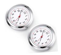 Balacoo 2pcs Nurse Clock Quartz Pocket Watch Dial with Glass Material, Silver Colour, Convenient to Carry and Intuitive Display for Manual DIY to Make Your Favourite Style