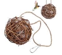 Balacoo 2pcs Outdoor Bird Nesting Material and Parrot Biting Wooden and Cotton Nesting Tool Bed for Bird Eggs