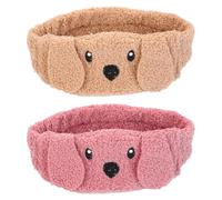 Balacoo 2pcs Plush Face Washing Hairbands, Breathable and Comfortable Cloth Headbands, for Making and Taking A Bath Random Color