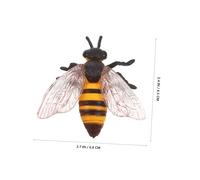 Balacoo 2pcs Realistic Honey Bee Figurines Educational Insect Models for Science Projects and Cake Toppers Portable for Birthday Learning and Travel