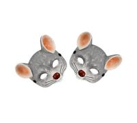 Balacoo 2pcs Realistic PU Foam Mouse Masks for Adults and Animal Half Face Costume Masks for Halloween Carnival Cosplay Party Unique Lifelike Design Gift