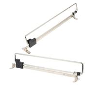Balacoo 2pcs Retractable Clothes Hanger Rod for Valet Rods in Closets, Silver Iron and Plastic Material with Top-mount Design, Sleek Minimalist Style for Home Air-drying Clothes and Closet