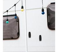 Balacoo 2pcs Rv Baggage Door Catch Holder for Caravan and Yacht with Hidden Clasp Multi-functional Design Black Plastic Sturdy Outdoor Use