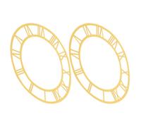 Balacoo 2pcs Self-adhesive round Mirror Wall Clock Sticker Acrylic Roman Numeral Clock Panel for Home and Hotel Decoration Removable without Damage