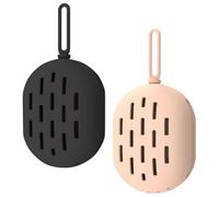 Balacoo 2pcs Silicone Makeup Sponge Holder Breathable Hole Design, Travel Beauty Puff Case to Keep Sponges Dry, for Storage Bag and Dresser Tabletop
