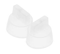 Balacoo 2pcs Silicone Protective Switch Knob Covers for Gas Stove and Microwave Dustproof Replacement Caps and Easy to Install Silicone Sleeve for Oven Knobs