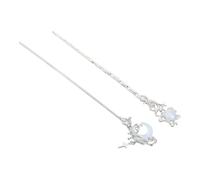 Balacoo 2pcs Silver Crystal Star Moon Hairpin for Women, Metal French Hair Pin with Secure Hold and Easy Updo Creation, Modern Minimalist Hair Accessory for Weddings and Busy Mornings