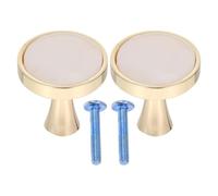 Balacoo 2pcs Single Small Handle Round Drawer Handles Zinc Alloy Door Knobs for Offices Wardrobe