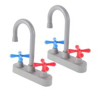 Balacoo 2pcs Sink Replacement Faucets for Pretend Play Kitchen Accessories Realistic Simulation Faucet for Boys and Easy to Install Role Play Water Fun