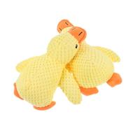 Balacoo 2pcs Squeaky Dog for Small Dogs Realistic Yellow Chew Duck with Sound Plush Interactive Puppy for Indoor Outdoor Play and Teething