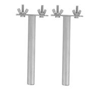 Balacoo 2pcs Stainless Steel Bird Perch Stick for Cage Parrot Stand with Beak and Nail Grinding Function Easy to Install Parrot Perches for Conure Cockatiel Parakeet Accessories