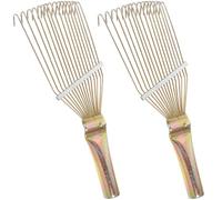 Balacoo 2pcs Steel Pet Hair Combs for Dogs and Cats, Lightweight and Portable Grooming Rake for Animal Husbandry Supplies, Sturdy Smooth Hair Removal Tool for Household Use