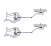 Balacoo 2pcs Trombone Music Score Clamp Silver Iron Instrument Accessories Easy to Carry and Operate Lightweight Simple Style for Marching Band