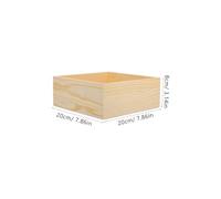Balacoo 2pcs Unfinished Wooden Storage Box Sturdy Wood Crate Organizer for Desk Office Wedding Candy Favor Minimalist Decorative Gift Case