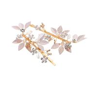 Balacoo 2pcs Vintage Rhinestone Leaf Hair Clips for Brides Bridesmaids Elegant Bridal Hairstyle Accessories Secure Stable Hold Wedding Party