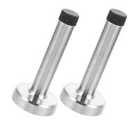 Balacoo 2pcs Wall Mounted Door Stoppers with Rubber End Stainless Steel Door Stops for Walls Preventing Damage