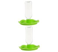 Balacoo 2sets Lotus Leaf Water Basin Reptile Feeder with Bottle Portable Pet Water Container for Turtles Lizards Reptiles Stable Non-slip Feeding Dish