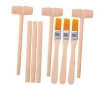 Balacoo 3 sets Dinosaur Digging Tools Excavation Kit for Wooden Hammer Brush and Stem Science Learning Archaeological Dig Equipment for Sensory and Creativity Development