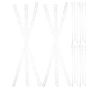 Balacoo 30pcs White Plastic Hanger Link Strips with Stable Loadbearing and Universal Compatibility, for Clothing Organization and Busy Retail Environments, Space Saving Clothes Hanger