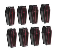 Balacoo 36pcs Halloween Mini Coffin Boxes Prank Props Plastic Spooky Ornaments for Haunted House Decor Party Favors and Trick Treat Packaging