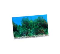 Balacoo 3d Fish Tank Background Sticker Film Material Aquarium Decal Sea World and Scenery Pattern Design Easy to Remove and Adhesive, Suitable for Wall and Smooth Surface Decoration