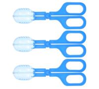 Balacoo 3pcs Blue Plastic Reptile Waste Picking Clamps with High Hardness and Wear Resistance, Lightweight Pet Poop Pickers for Terrarium Cleaning in Pet Supplies