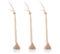 Balacoo 3pcs Car Air Freshener Hanging Diffuser Bottles Refillable Glass Teardrop-shaped Perfume Pendant with Versatile Hanging Design for Homes and Offices