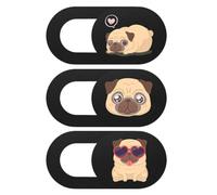 Balacoo 3pcs Dog Pattern Webcam Privacy Cover Slide for Computers and Smartphones, Small Thin Abs Material Camera Cover for Laptop and Tablet Protection