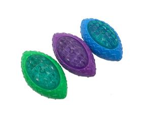 Balacoo 3pcs Dog Rugby Ball for Pets, Funny Interactive Rubber Chew, Easy to Clean and Attractive, for Training and Playing Indoors or Outdoors