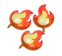 Balacoo 3pcs Flame Foil Balloons Fire Molding Party Decorations Aluminum Film Birthday Props for Boys Firefighter Theme