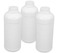 Balacoo 3pcs Hdpe Reagent Sample Bottles with Screw Cap Leak Refillable Plastic Liquid Containers for Chemical Storage and Reusable Empty Bottles for Laboratory Use