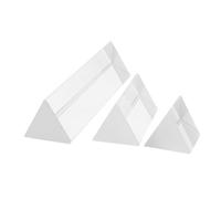 Balacoo 3pcs High Precision Optical Glass Triangular Prism for Photography Physics Teaching and Scientific Research with Enhanced Light Refraction Accuracy
