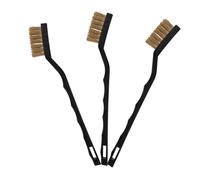 Balacoo 3pcs Mini Brass Wire Brushes Rust Removal for Home Cleaning Dense Bristles for Dirt and Stain Removal Metal Wire Brush for Barbecue Rack Stove Sink and Masonry Surfaces