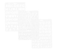 Balacoo 3Pcs Multi Function Painting Stencils Reusable Letter Number Symbols Templates for DIY Crafts Scrapbook Wood Signs Smooth Easy Clean Drawing Tools