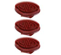 Balacoo 3pcs Plastic Head Massage Brush Set with Unique Glove Design for Bathing and Showering, Deeply Removes Dandruff and Cleans Skin, Multipurpose Bath Hair Washing Brush for Bathroom