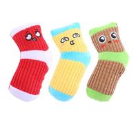 Balacoo 3pcs Plush Squeaky Dog Chew Interactive Pet Playthings for Dogs, Sturdy Soft Material Reduces Boredom for Playing with Pets
